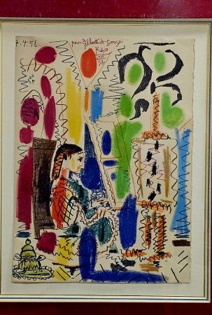 Литография Picasso - L'atelier de Cannes 1956
