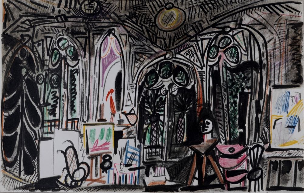 Литография Picasso - L'Atelier de La Californie #2, 1959
