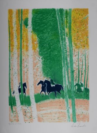 Литография Brasilier - L'Automne, 1991 - Hand-signed