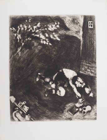 Гравюра Chagall - L'avare qui a perdu son trésor