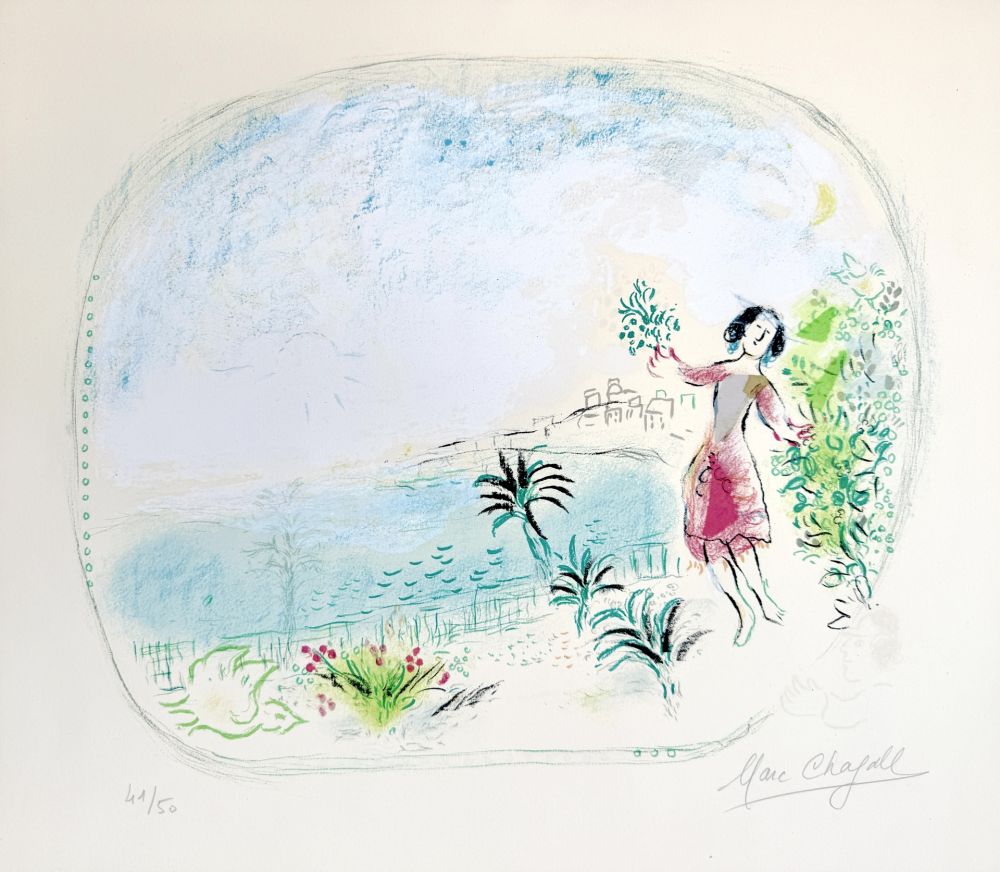 Литография Chagall - Le Baie des Anges