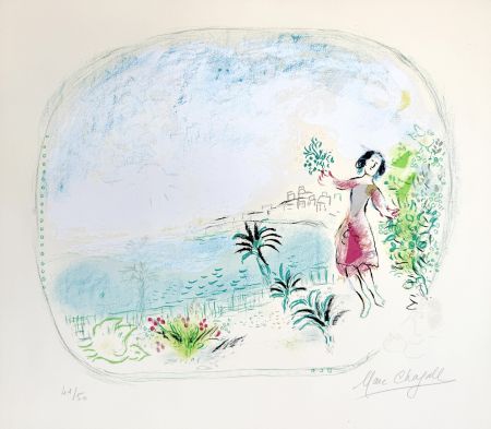 Литография Chagall - Le Baie des Anges