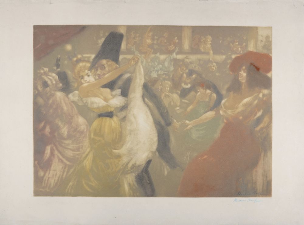 Офорт И Аквитанта Ranft - Le bal, c. 1900