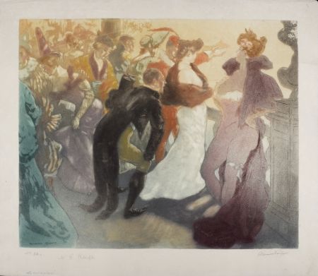 Офорт И Аквитанта Ranft - Le bal masqué, 1899