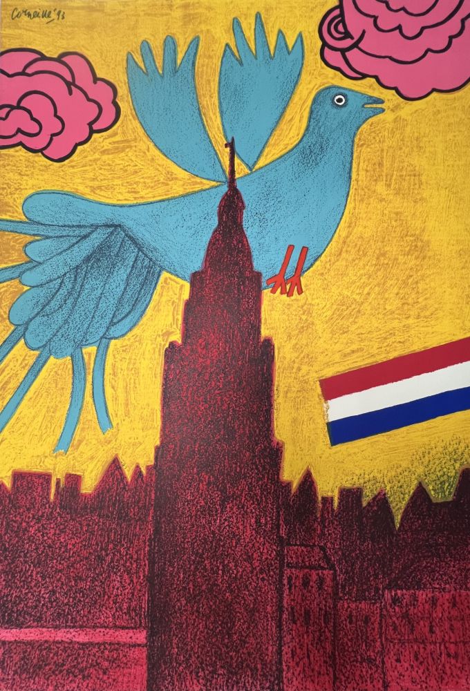 Литография Corneille - Le Beffroi d'Amsterdam, 1993