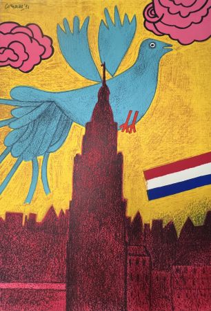 Литография Corneille - Le Beffroi d'Amsterdam, 1993