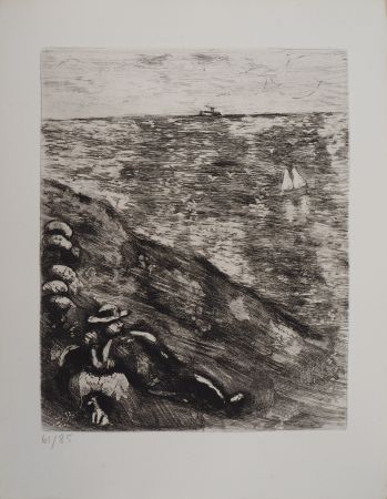 Гравюра Chagall - Le berger et la mer
