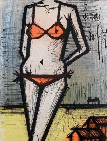 Литография Buffet - Le Bikini, 1967.
