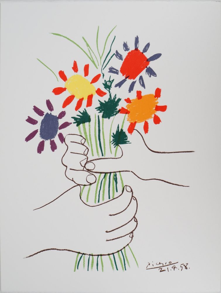 Литография Picasso - Le bouquet de la Paix