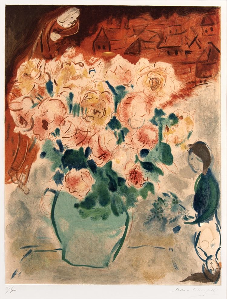 Литография Chagall - Le Bouquet (The Bouquet)