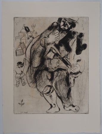 Гравюра Chagall - Le bucheron aux pieds nus (Stéphane Bouchon, Charpentier)