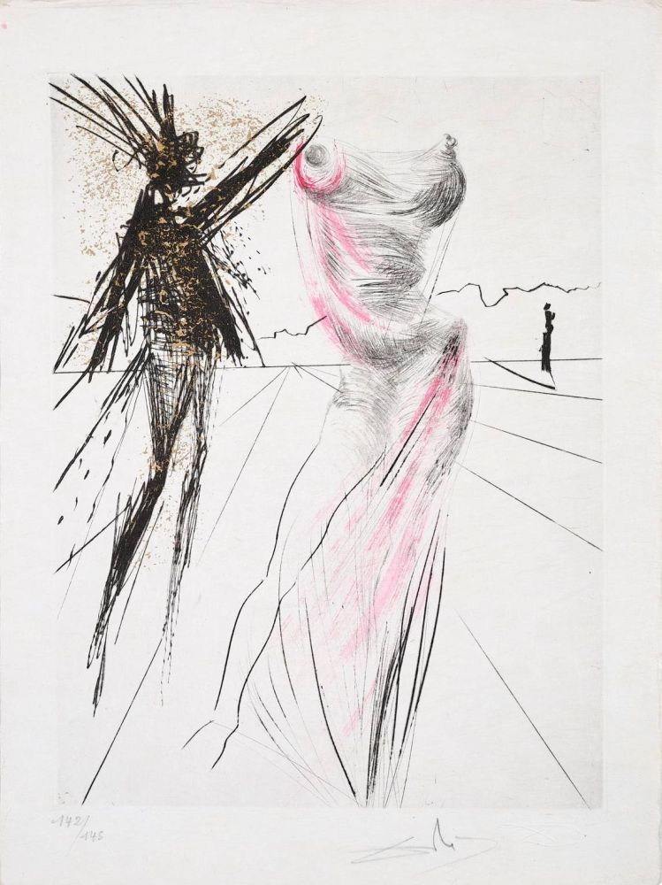 Гравюра Сухой Иглой Dali - Le Buste (The Bust)