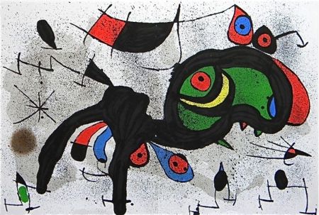 Литография Miró - Le Bélier fleuri
