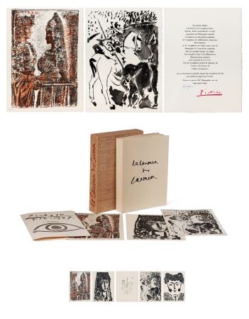Иллюстрированная Книга Picasso - LE CARMEN DES CARMEN : 3 aquatintes, 1 pointe-sèche et 1 lithographie originales (1954)