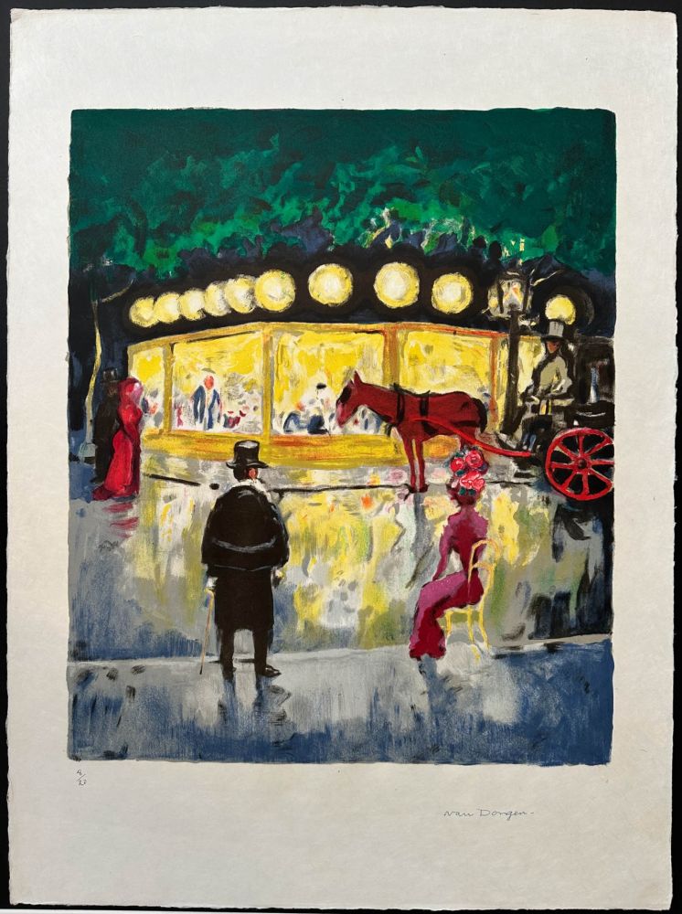 Литография Van Dongen - Le Carrousel au Bois de Boulogne