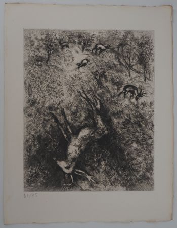 Гравюра Chagall - Le cerf malade