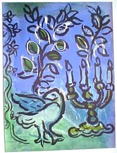 Литография Chagall - Le chandelier