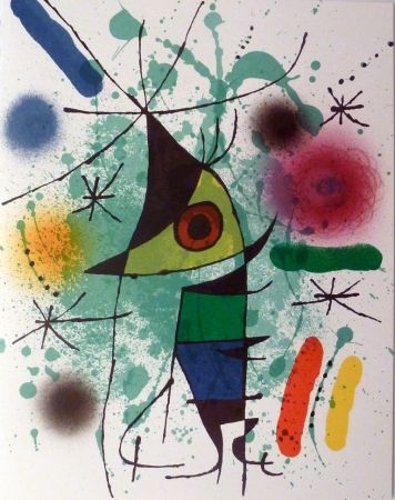 Литография Miró - Le Chanteur