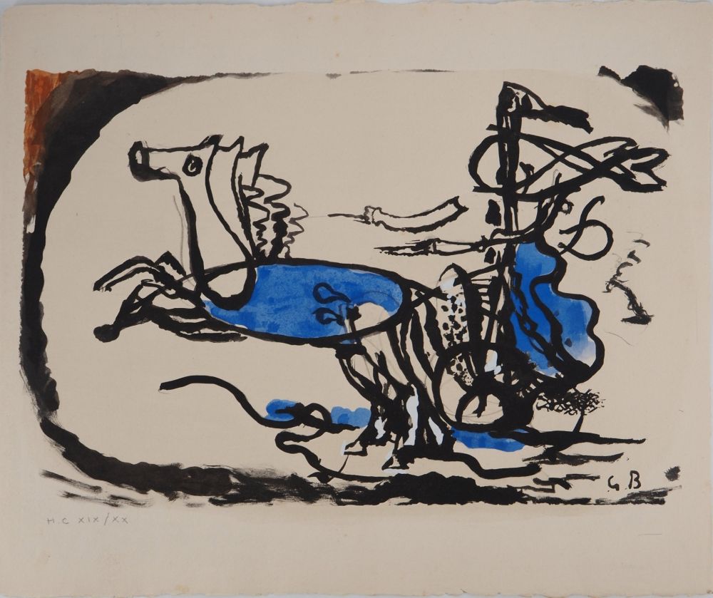 Литография Braque - Le Char grec