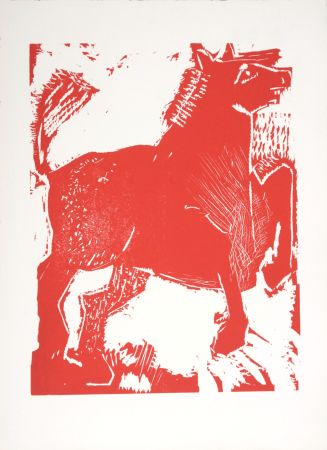 Гравюра На Дереве Lorjou - Le Cheval, 1965