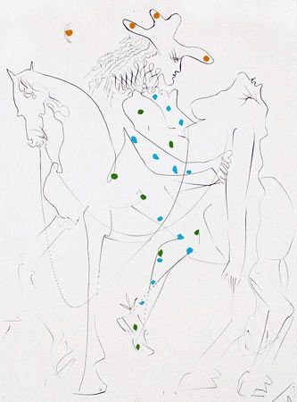 Гравюра Dali - Le cheval de Picasso