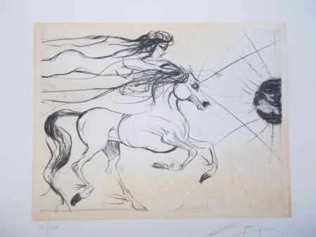 Гравюра Guiny - Le cheval et la femme