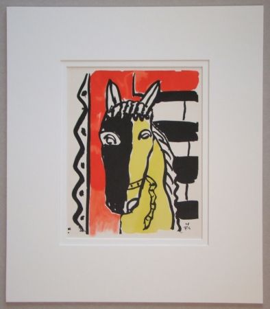 Трафарет Leger - Le cheval sur fond rouge - 1948