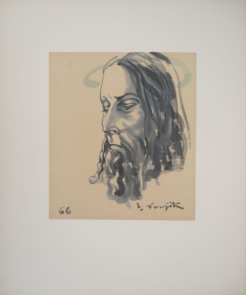 Гравюра На Дереве Foujita - Le Christ