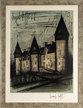 Литография Buffet - Le château de Culan