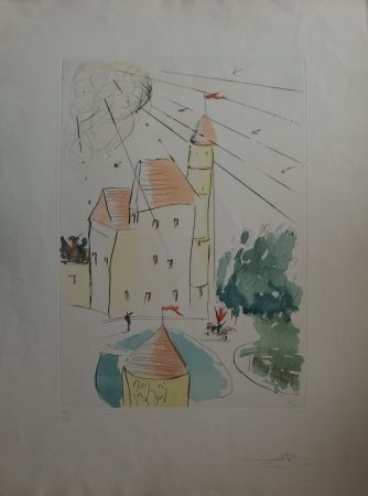 Офорт Dali - Le Château de Vascoeuil 