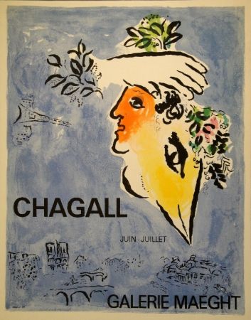 Литография Chagall - Le Ciel Bleu / Blauer Himmel