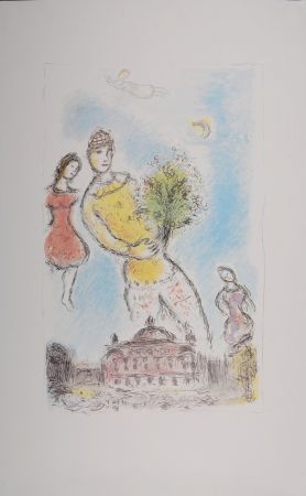 Литография Chagall - Le Ciel de l'Opera