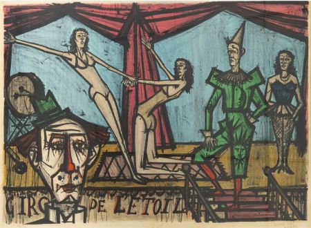 Литография Buffet - Le Cirque de l'Etoile, 1968.
