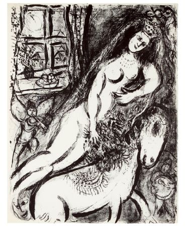 Литография Chagall - LE CIRQUE : Lithographie originale (Tériade, Paris 1967)