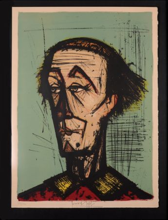 Литография Buffet - Le clown Auguste, 1968 - Hand-signed, numbered & framed.