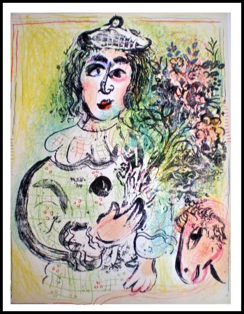 Литография Chagall - LE CLOWN FLEURI