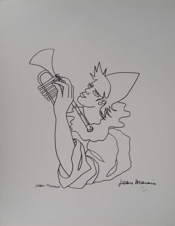 Литография Marais  - Le Clown musicien
