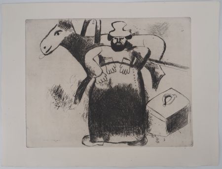 Гравюра Chagall - Le cocher (Le cocher Sélifane)