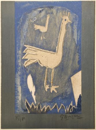 Литография Braque - Le Coq (frontispice pour Verve n° 27/28 1953)