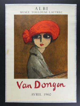 Литография Van Dongen - Le Coquelicot - Albi 1960