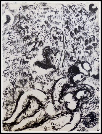 Литография Chagall - LE COUPLE A L'ARBRE
