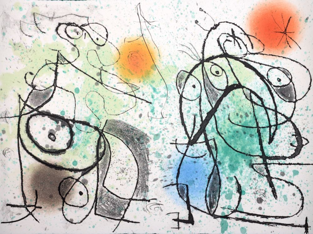 Офорт И Аквитанта Miró - Le Courtisan grotesque I, 1974