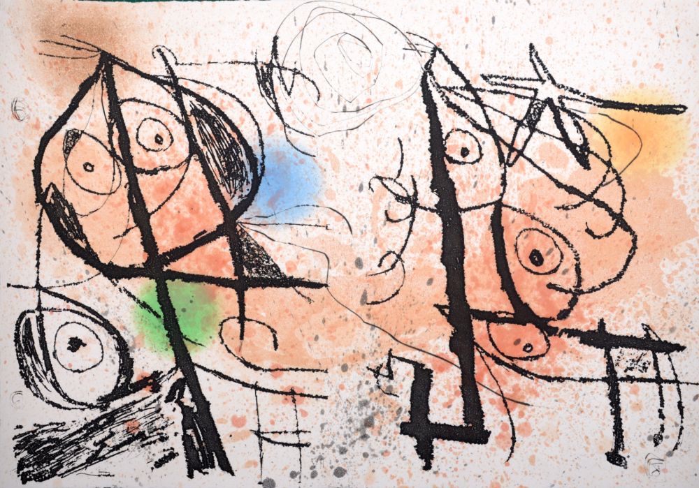 Офорт И Аквитанта Miró - Le Courtisan grotesque VII, 1974