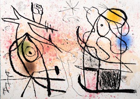 Офорт И Аквитанта Miró - Le Courtisan grotesque XI, 1974