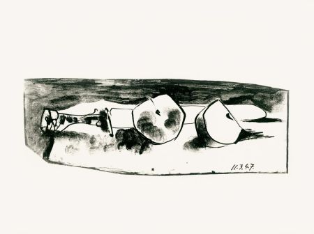 Литография Picasso - Le couteau et la pomme