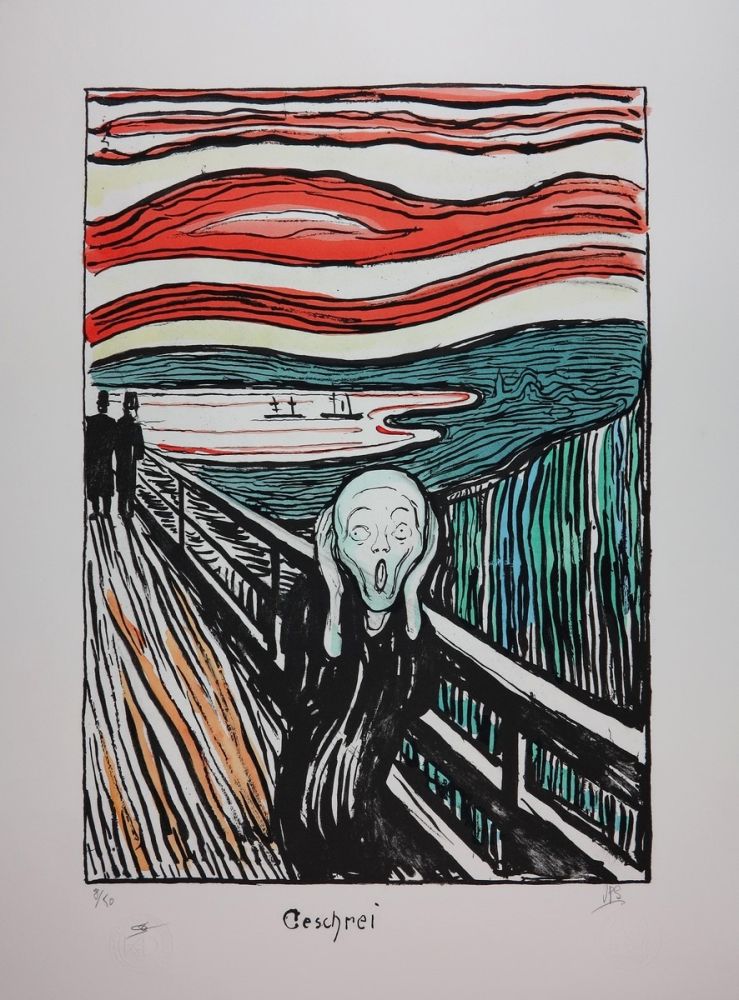 Литография Munch - LE CRI / THE SCREAM / GESCHREI - 1895