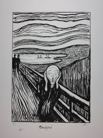 Литография Munch - LE CRI / THE SCREAM / GESCHREI - 1895