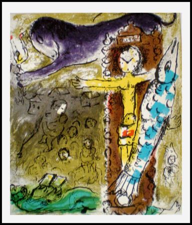 Литография Chagall - LE CRISTAL HORLOGE