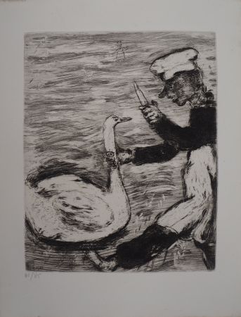 Гравюра Chagall - Le cygne et le cuisinier