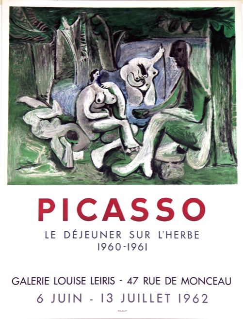 Литография Picasso - Le Dejeuner sur L'Herbe  Galerie Louise Lieris  